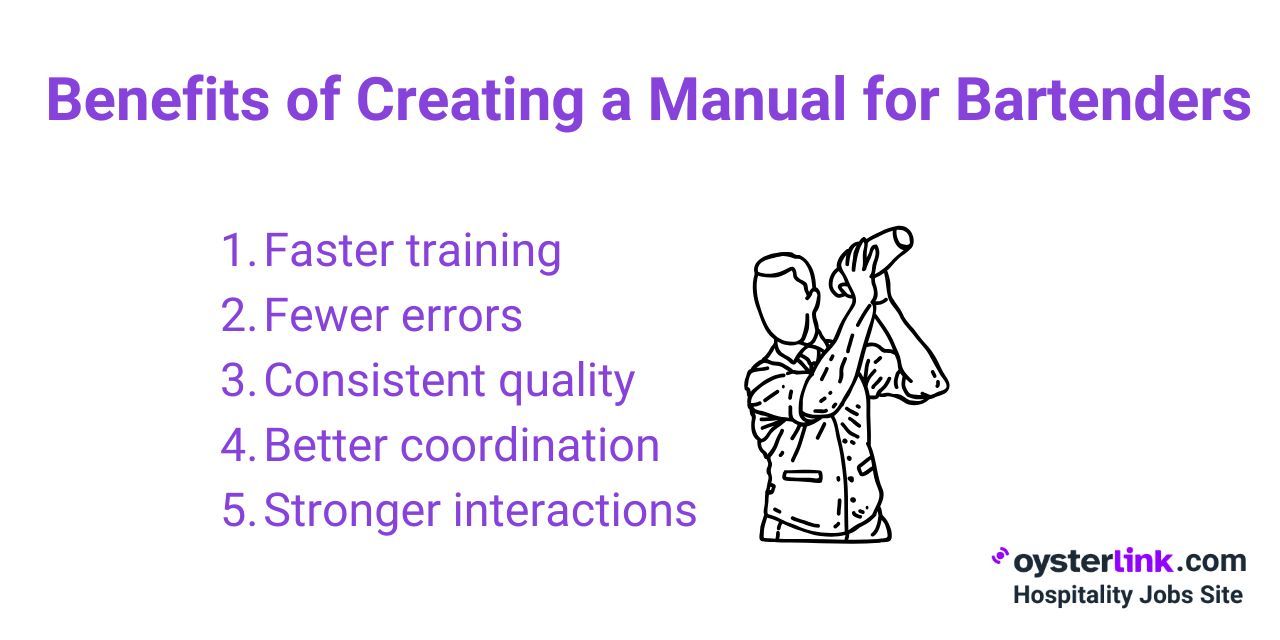 benefits of a bartender training manual